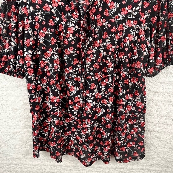 PERSEPTION CONCEPT Floral Blouse Top Ditzy Print Medium - Picture 7 of 16